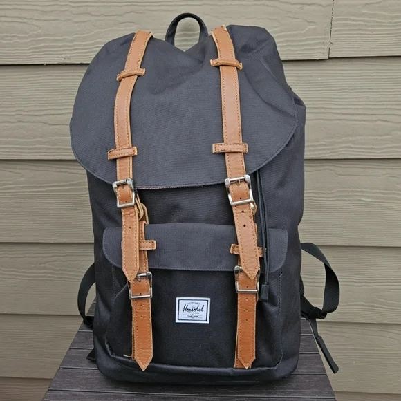 Herschel Little America Backpack Mid-Volume 21L Black Striped Laptop Bag Pack