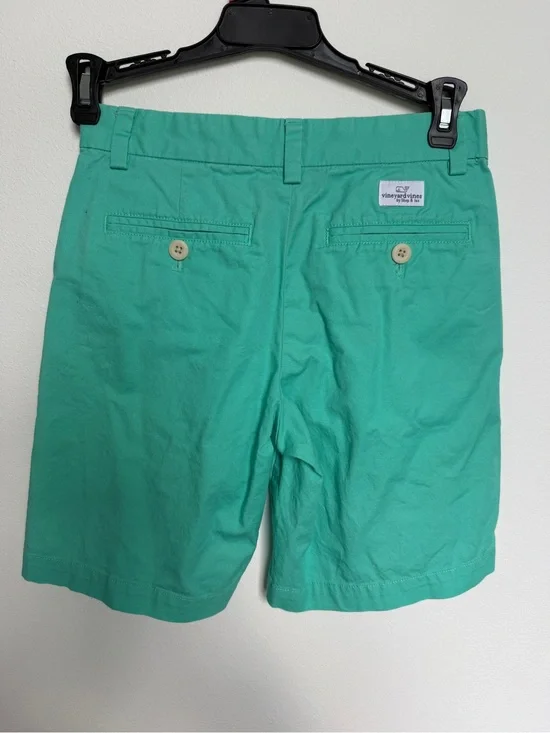 Vineyard Vines Boys Sz 8 Mint Green Flat Front Shorts