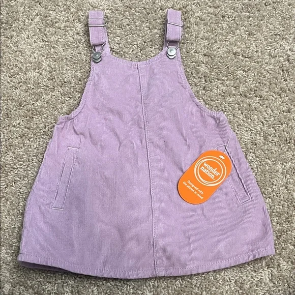 Wonder Nation Lilac Corduroy Overalls