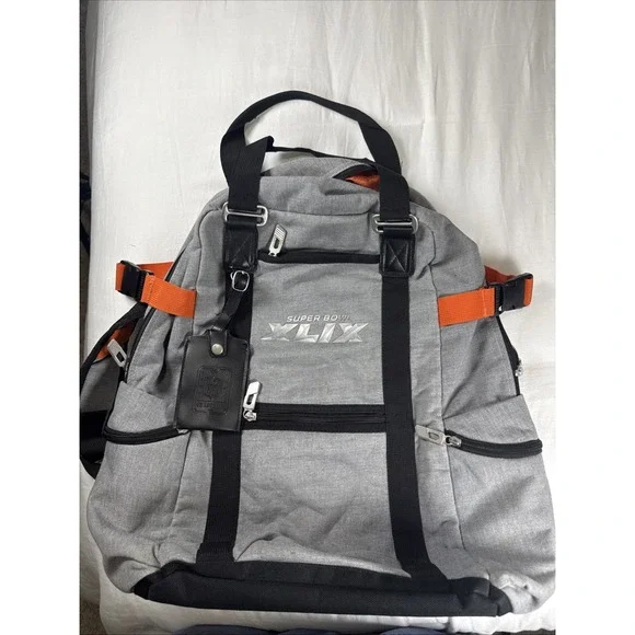 Super Bowl XLIX BackpackGray CanvasOrange Interior Feb 2015 Patriots Vs Seahawks