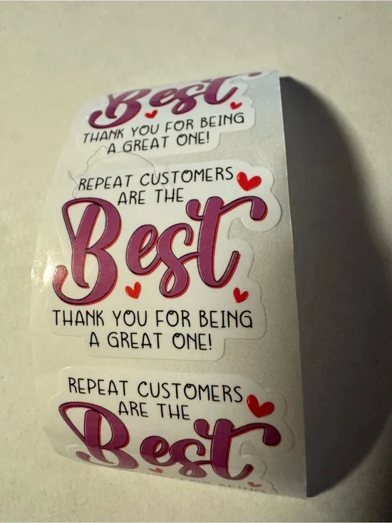★ 40 Repeat Customers Are The Best Thank You Stickers Customer Appreciation