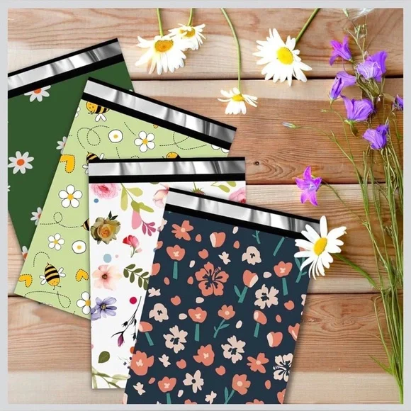 🐝Floral & Bee Poly Mailers 10x13 Set of 20 Waterproof Self-Seal Shipping Bags