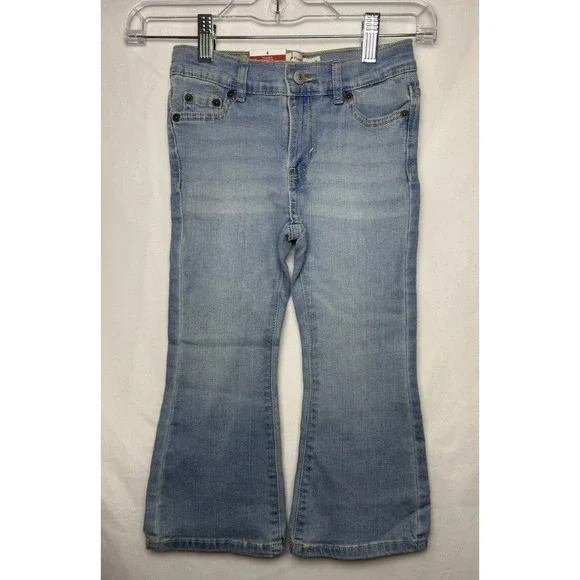 NWT Levi's Girls Flare 726 Denim Light‎ Wash Toddler Girls Size 4