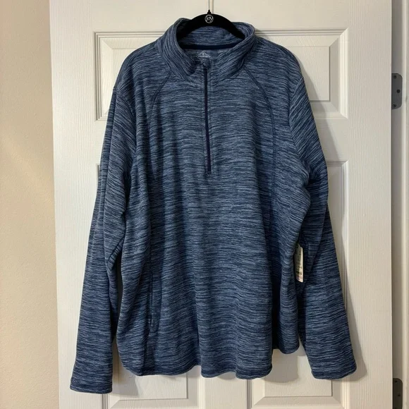 Women's St. John's Bay Active Quarter Zip Fleece Pullover w/front pockets 2X NWT