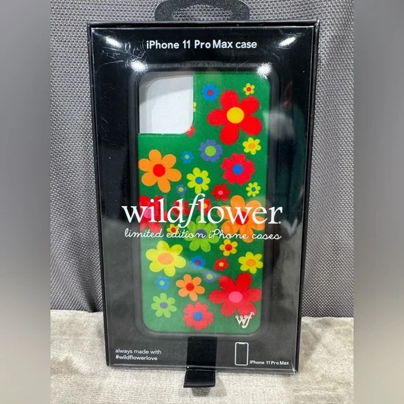 Wildflowers Colorful Floral iPhone Case - Green and Red