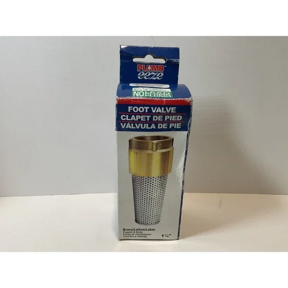 PLOMB eeze 1 1/4 inch Brass Foot Valve for Water Pumps and Wells