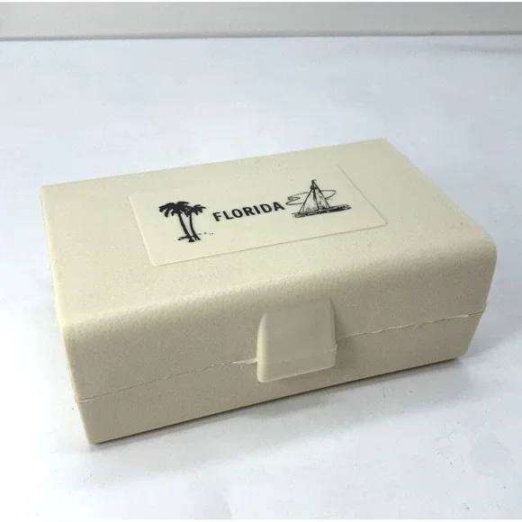 Florida‎ Souvenir Plastic Soap Holder Travel Case Vintage Bathroom Accessory