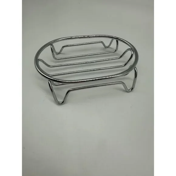 Soap dish silver-tone