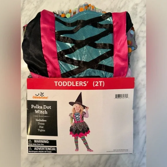 NWT Polka Dot Witch Costume for Toddlers
