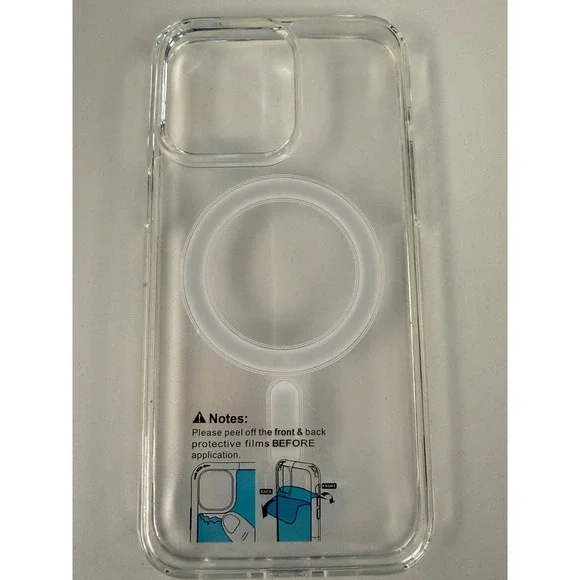 Clear Magnetic Case for iPhone 14 Pro Max MagSafe Compatible Shockproof Cover