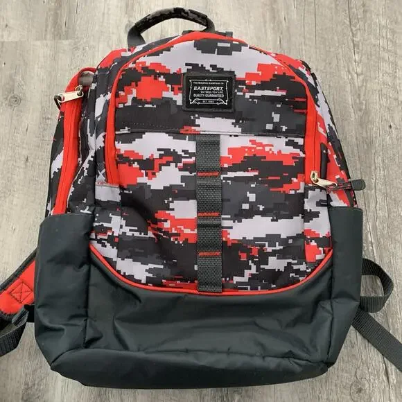 East Sport Access Backpack Mens Unisex Digital Camo Red Black Adjustable Light