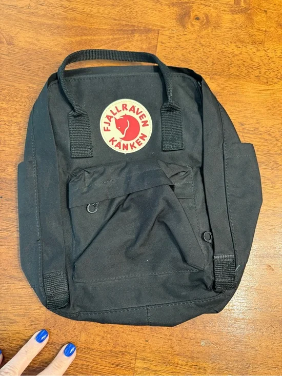 Fjallraven Kanken Mini Backpack Black Everyday School Travel Bag Authentic