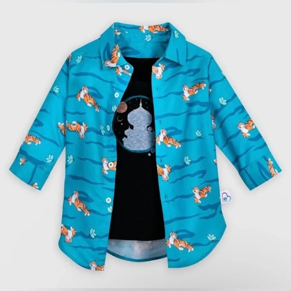 Disney Aladdin Jasmine 2pc Top & Button-down shirt matching set Girls 4 NWT