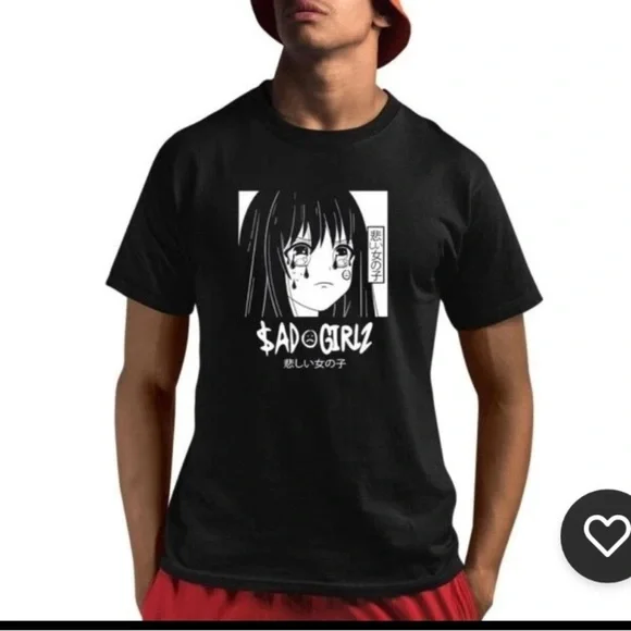 Sad Girlz by Lost Hills Black Unisex XL  T-Shirt
