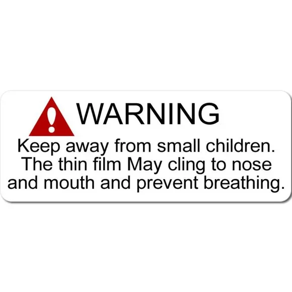 120 Suffocation warning labels Stickers MATTE PAPER