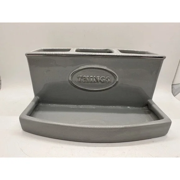 Hotel Vendome Spa Collection Gray Organizer Tray THINGS Ceramic
