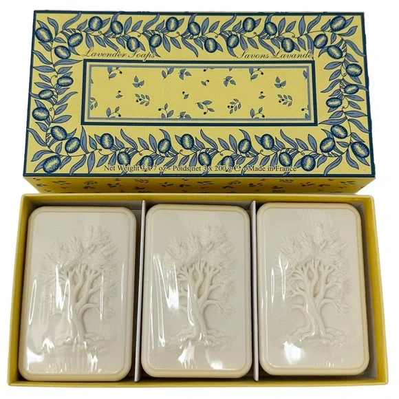Locros French Lavender Decorative Hand Soaps Set of 3