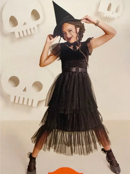HYDE & EEK! Witch Kids Gothic Witch Wednesday Adams- Size L