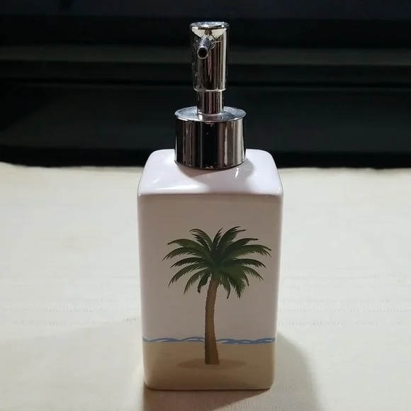 Ceramic Palm Tree Lotion Soap Dispenser TYBB26