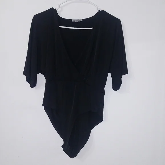 Charlotte Russe Black Bodysuite Size: M