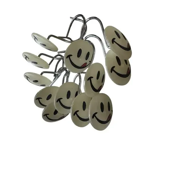 Vintage Joe Boxer‎ Smiley Face Shower Curtain Hooks Set of 12 Bathroom Retro