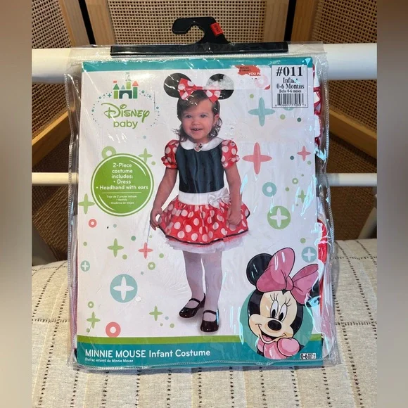 NWT Disney Minnie Mouse Costume for Baby 0-6 Months