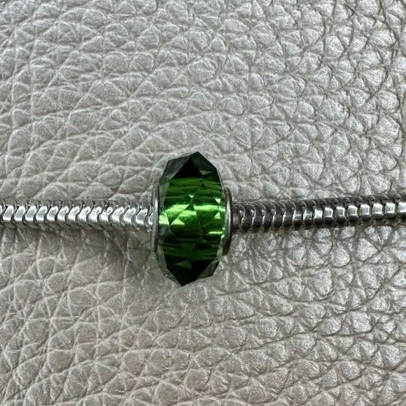 Helzberg Diamonds - Green Stone Glass Charm