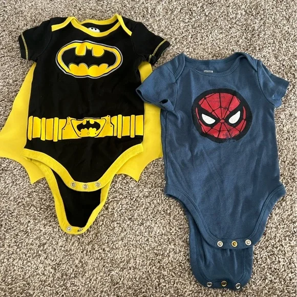 Superhero Baby Costume Set - Batman and Spider-Man
