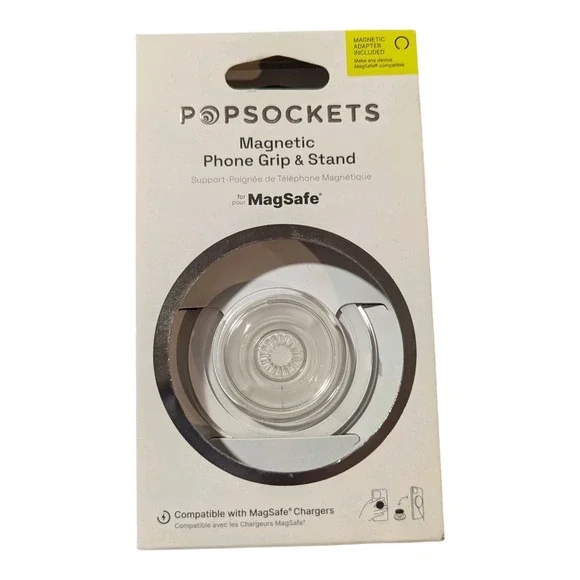 7-O Popsockets Magnetic Phone Grip & Stand For MagSafe Circle - Clear