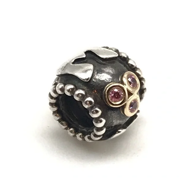 Pandora 925 14k Pink CZ Mom Charm