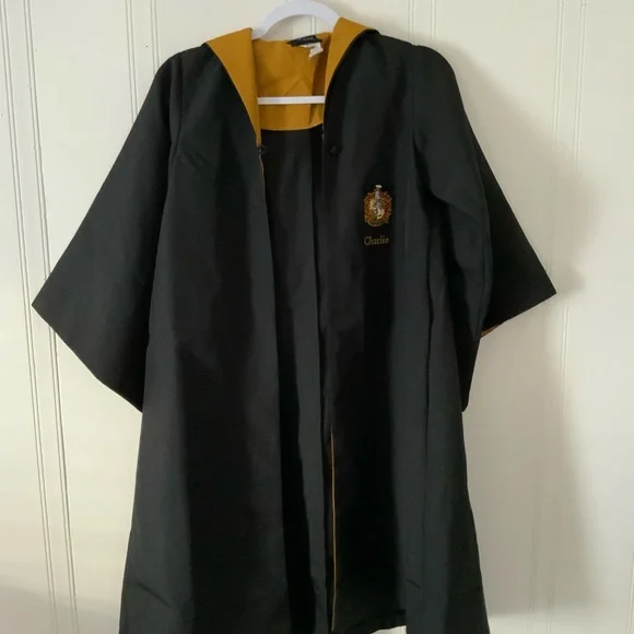Warner Bros. Black and Gold Kids Harry Potter Robe Costume