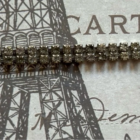 Vintage Double Tennis Rhinestone Bracelet
