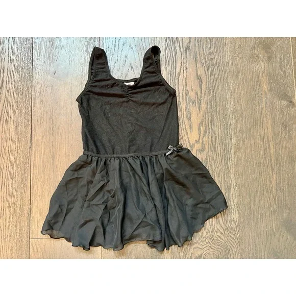 iEFiEL Girls Black Skirted Ballet Dance Leotard XL 10