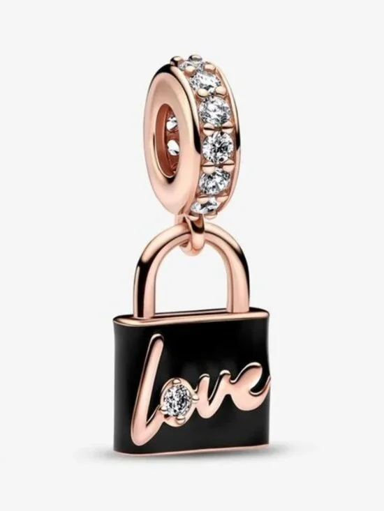 Love Padlock Dangle Charm