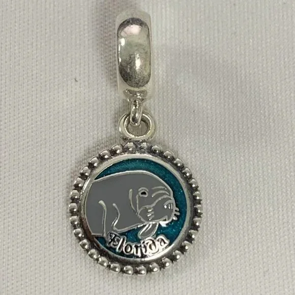 Pandora Florida Manatee Exclusive Charm, S925 Silver Jewelry