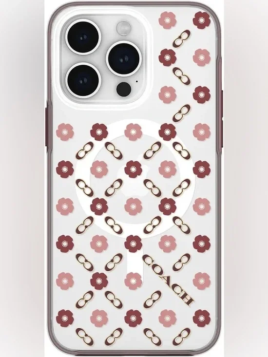 Coach iPhone 14 Pro MagSafe Case in Tea Rose