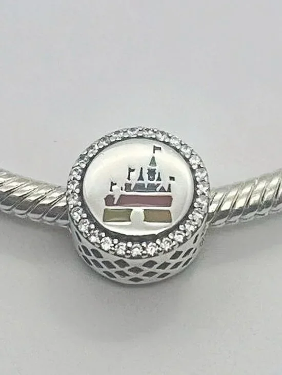 Pandora Disney Parks Castle Rainbow Charm My Happy Place Silver s925 ALE