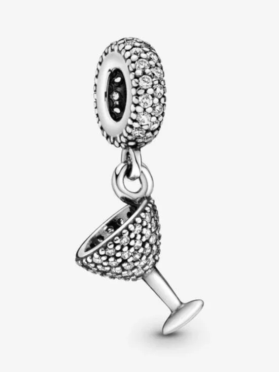 Pav?? Cocktail Glass Dangle Charm