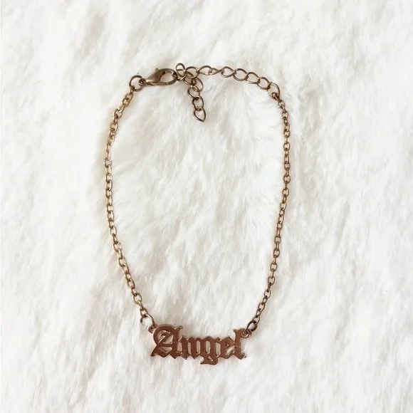 5/$15 🩷 MUST BUNDLE Gold 'Angel' Bracelet/Anklet