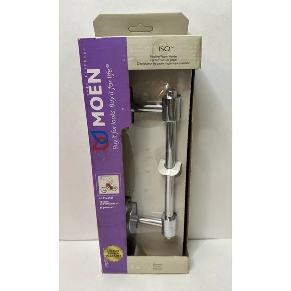 MOEN ISO Pivoting Double Post Toilet Paper Holder in Chrome DN0708CH