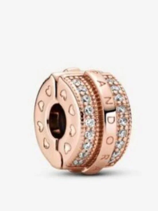 NEW Pandora Logo Clip Bracelet Charm