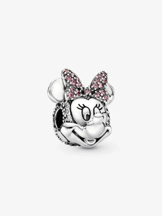 Pandora Minnie Mouse Charm with Pink Bow