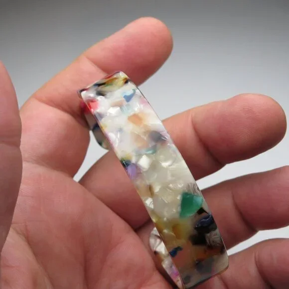 Multi Color Ivory Resin Bangle