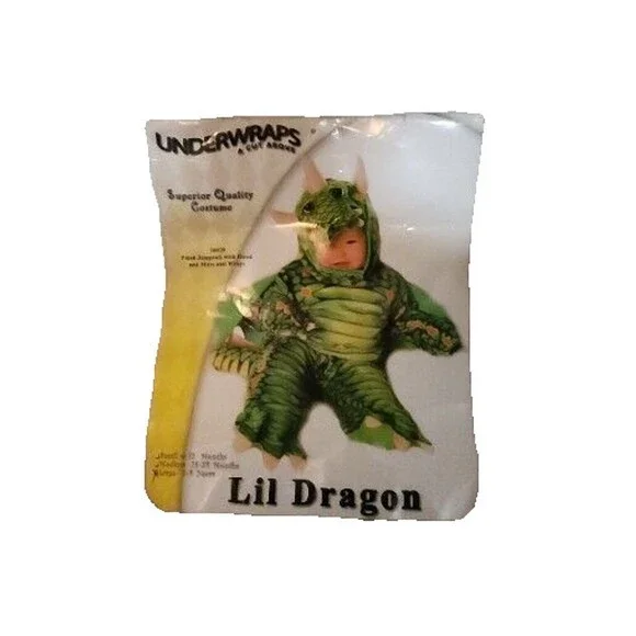 Underwraps Dragon Halloween Costume Size L (2-4)  USED