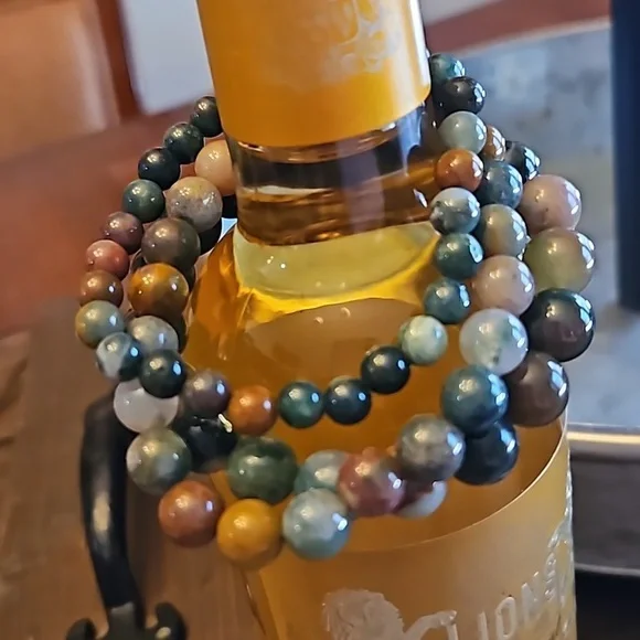 Indian Agate Beaded Layering Bracelets