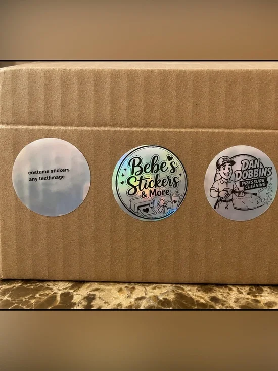 Handmade custom holographic round stickers