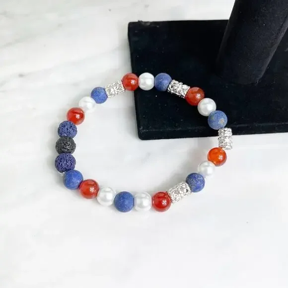 Aromatherapy Lava Stone Handmade Beaded Bracelet