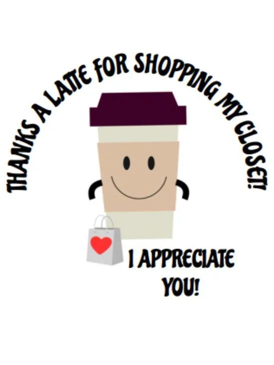 48 Thanks a Latte Stickers