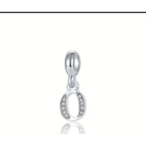 Silver Letter 'O' Charm