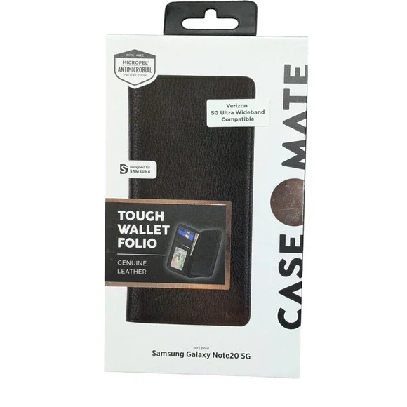 i9. Case-Mate‎ Tough Wallet Folio Case for Samsung Galaxy Note20 5G - Black